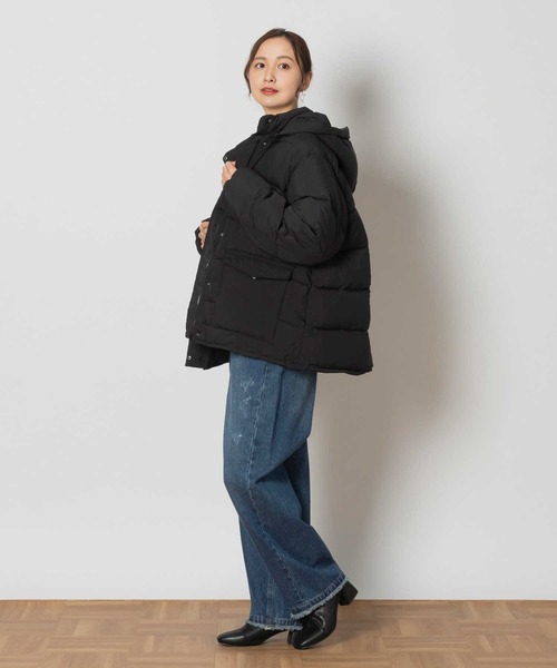 Right-on（ライトオン）の「【HONEYSUCKLE ROSE】中綿ジャケット（ダウンジャケット/コート・レディース・ブラック/ベージュ/レンガ・M/L/XL）」の21枚目の写真