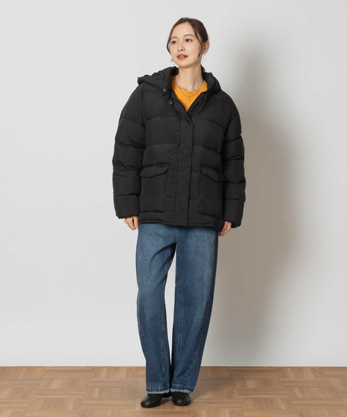 Right-on（ライトオン）の「【HONEYSUCKLE ROSE】中綿ジャケット（ダウンジャケット/コート・レディース・ブラック/ベージュ/レンガ・M/L/XL）」の22枚目の写真