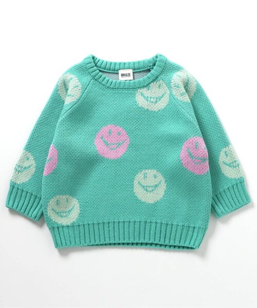 BREEZE(ブリーズ)の「総柄ジャガードニット(ニット/セーター・キッズ・キャメル/グリーン/エメラルド/アイボリー/オフホワイト/ネイビー・90/100/120/140)」の21枚目の写真