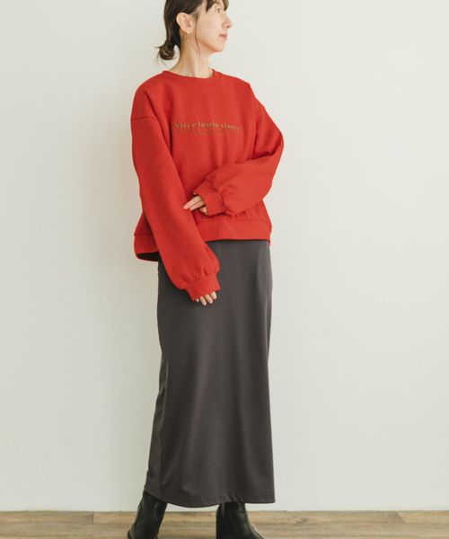 ITEMS URBANRESEARCH（アイテムズ アーバンリサーチ）の「裏起毛刺繍スウェット（Tシャツ/カットソー・レディース・オフホワイト/レッド/チャコールグレー/グレー系その他・FREE）」の18枚目の写真