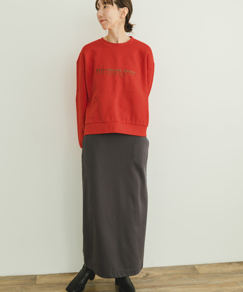 ITEMS URBANRESEARCH（アイテムズ アーバンリサーチ）の「裏起毛刺繍スウェット（Tシャツ/カットソー・レディース・オフホワイト/レッド/チャコールグレー/グレー系その他・FREE）」の19枚目の写真