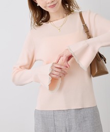 ROPE' PICNIC | 袖口フレアシアーニットプルオーバー/洗濯機OK(ニット/セーター)