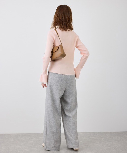 ROPE' PICNIC（ロペピクニック）の「袖口フレアシアーニットプルオーバー/洗濯機OK（ニット/セーター・レディース・ブラック/オフホワイト/ピンク系その他2/グレー系その他・38）」の14枚目の写真