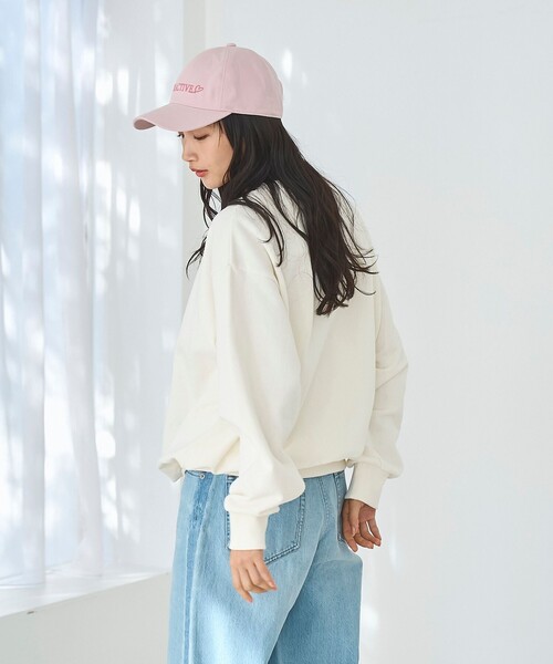 coen（コーエン）の「ヘビー裏毛ダブルジップカーディガン（カーディガン/ボレロ・レディース・ライトグレー/ダークグレー/オフホワイト/ピンク・M/L）」の7枚目の写真