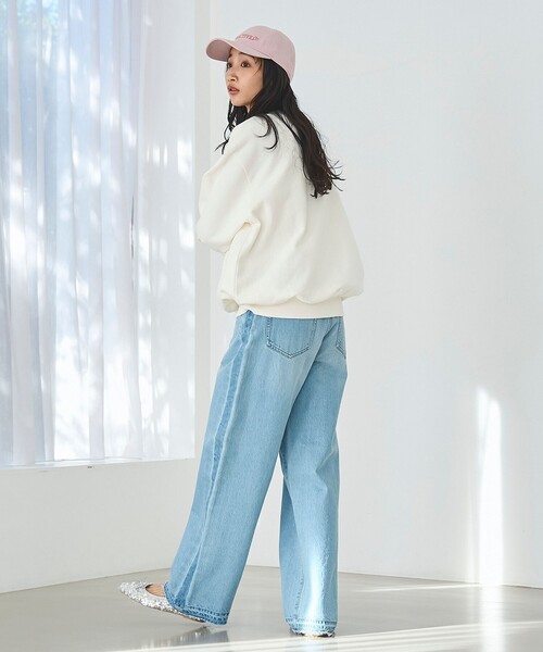 coen（コーエン）の「ヘビー裏毛ダブルジップカーディガン（カーディガン/ボレロ・レディース・ライトグレー/ダークグレー/オフホワイト/ピンク・M/L）」の10枚目の写真