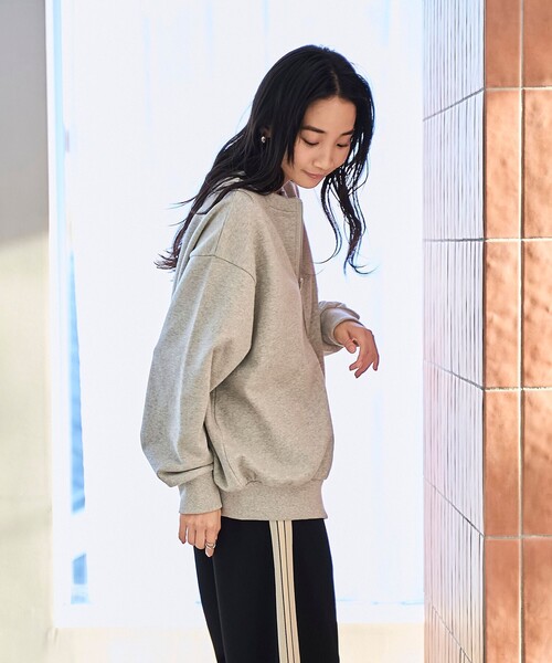 coen（コーエン）の「ヘビー裏毛ダブルジップカーディガン（カーディガン/ボレロ・レディース・ライトグレー/ダークグレー/オフホワイト/ピンク・M/L）」の13枚目の写真