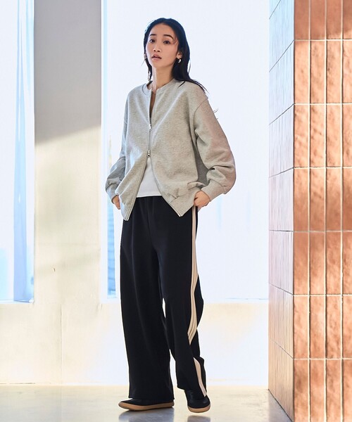 coen（コーエン）の「ヘビー裏毛ダブルジップカーディガン（カーディガン/ボレロ・レディース・ライトグレー/ダークグレー/オフホワイト/ピンク・M/L）」の15枚目の写真