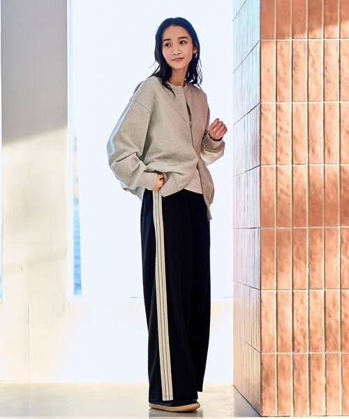 coen（コーエン）の「ヘビー裏毛ダブルジップカーディガン（カーディガン/ボレロ・レディース・ライトグレー/ダークグレー/オフホワイト/ピンク・M/L）」の16枚目の写真