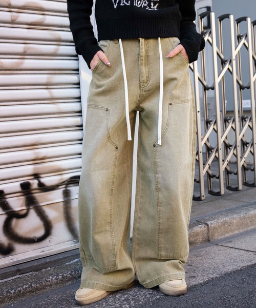 【デッドストック】90s OLD GAP ダブルニー型 ダック地 バギー デッドストック】90s OLD GAP ダブルニー型 ダック地 バギー