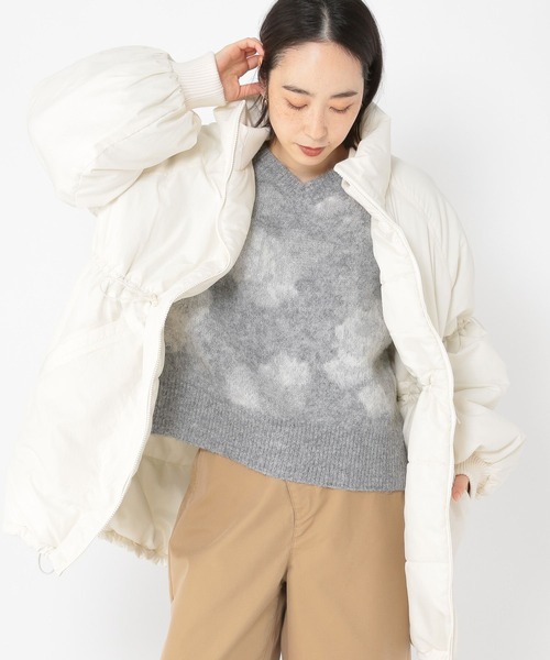 セール】5ゲージダブルフロントフェザー柄プルオーバー（ニット
