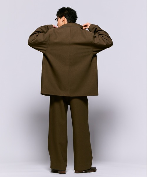 THE BOLDMAN(ザ ボールドマン)の「Double Breasted Twill Jacket / ダブルブレスドツイルジャケット(テーラードジャケット・メンズ・カーキ/ブラック・LARGE/MEDIUM)」の6枚目の写真