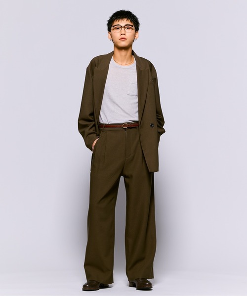 THE BOLDMAN(ザ ボールドマン)の「Double Breasted Twill Jacket / ダブルブレスドツイルジャケット(テーラードジャケット・メンズ・カーキ/ブラック・LARGE/MEDIUM)」の10枚目の写真