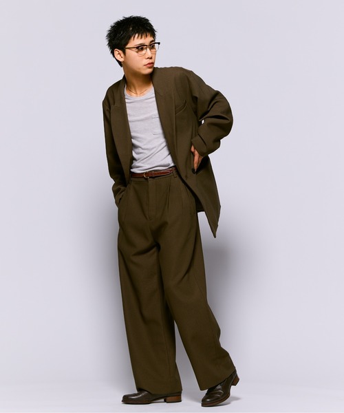 THE BOLDMAN(ザ ボールドマン)の「Double Breasted Twill Jacket / ダブルブレスドツイルジャケット(テーラードジャケット・メンズ・カーキ/ブラック・LARGE/MEDIUM)」の15枚目の写真