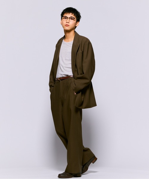 THE BOLDMAN(ザ ボールドマン)の「Double Breasted Twill Jacket / ダブルブレスドツイルジャケット(テーラードジャケット・メンズ・カーキ/ブラック・LARGE/MEDIUM)」の17枚目の写真