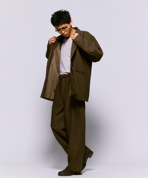 THE BOLDMAN(ザ ボールドマン)の「Double Breasted Twill Jacket / ダブルブレスドツイルジャケット(テーラードジャケット・メンズ・カーキ/ブラック・LARGE/MEDIUM)」の20枚目の写真