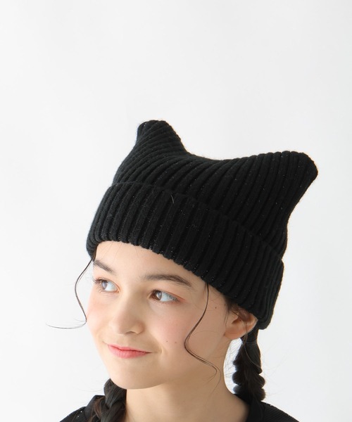 GLOBAL WORK（グローバルワーク）の「アクリル猫耳ワッチ/キッズ/288820（ニットキャップ/ビーニー・キッズ・ブラック/グレー・FREE）」の13枚目の写真