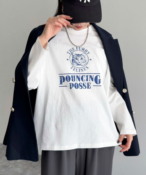 deer.様オーダー品 CATプリントロンTシャツ（Tシャツ/カットソー）｜fredy emue