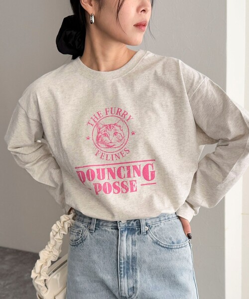 CATプリントロンTシャツ(Tシャツ/カットソー)|fredy emue(フレディエミュ)