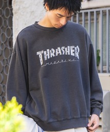 【THRASHER/スラッシャー】ヘビーウェイト ピグメント マガジンロゴ クルーネック スウェット LOGO PIGMENT SWEAT