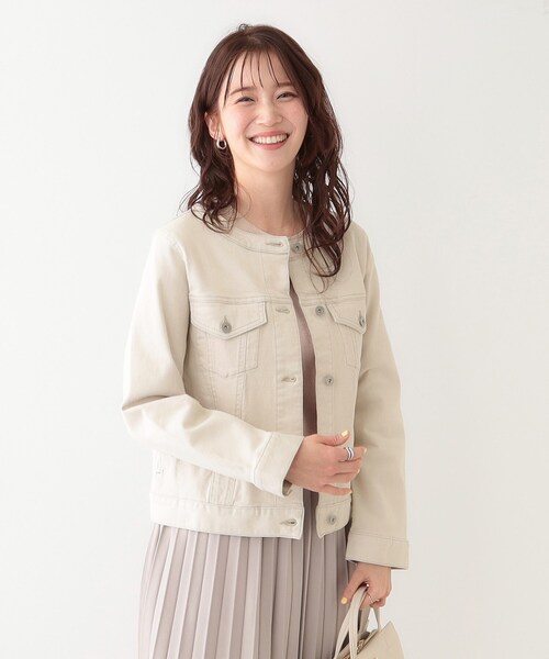 DRESKIP（ドレスキップ）の「【S-LL】大人のための ノーカラーデニムジャケット（デニムジャケット・レディース・ライトグレー/ブルー系その他/ライトブルー・01/03/02/04）」の18枚目の写真