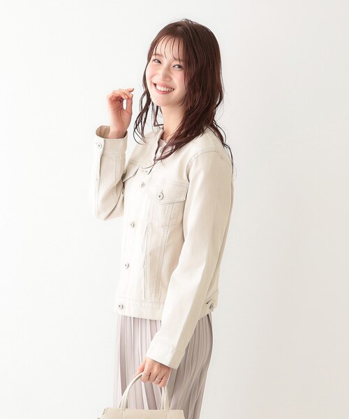 DRESKIP（ドレスキップ）の「【S-LL】大人のための ノーカラーデニムジャケット（デニムジャケット・レディース・ライトグレー/ブルー系その他/ライトブルー・01/03/02/04）」の19枚目の写真