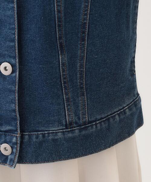 セール】【S-LL】大人のための ノーカラーデニムジャケット（デニム