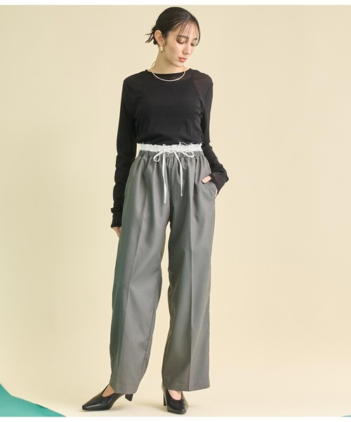 Settimissimo（セッティミッシモ）の「パワーネット メッシュ シアー クルーネック プルオーバー（Tシャツ/カットソー・レディース・オフホワイト/ピンク/ブラック・FREE）」の15枚目の写真