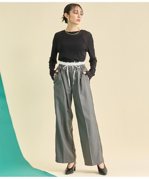 Settimissimo（セッティミッシモ）の「パワーネット メッシュ シアー クルーネック プルオーバー（Tシャツ/カットソー・レディース・オフホワイト/ピンク/ブラック・FREE）」の16枚目の写真