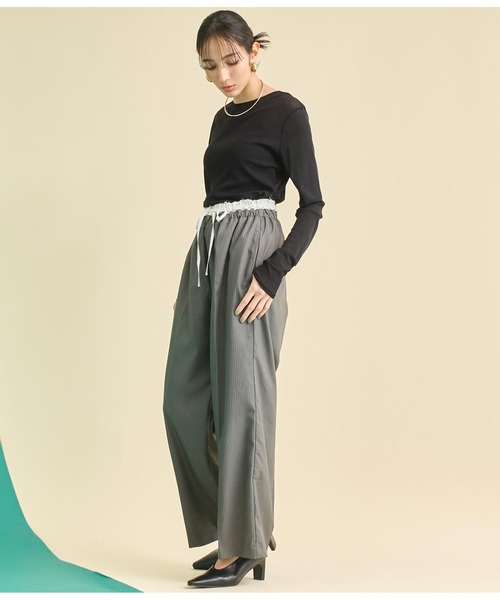 Settimissimo（セッティミッシモ）の「パワーネット メッシュ シアー クルーネック プルオーバー（Tシャツ/カットソー・レディース・オフホワイト/ピンク/ブラック・FREE）」の17枚目の写真