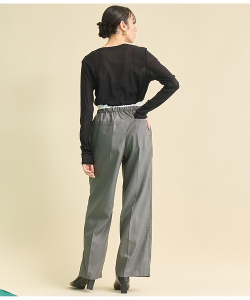 Settimissimo（セッティミッシモ）の「パワーネット メッシュ シアー クルーネック プルオーバー（Tシャツ/カットソー・レディース・オフホワイト/ピンク/ブラック・FREE）」の18枚目の写真