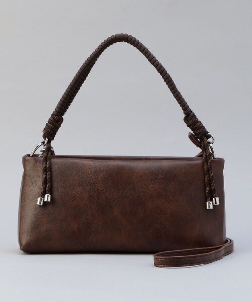 coen（コーエン）の「レザーライク コード ミニショルダーバッグ（ショルダーバッグ・レディース・ダークブラウン/ダークグレー・FREE）」の8枚目の写真