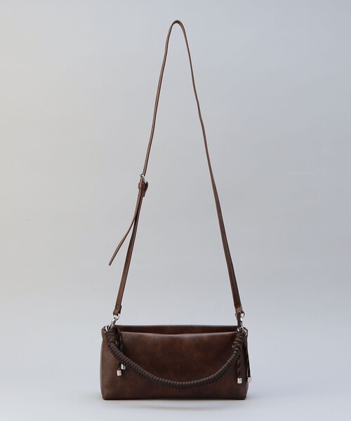 coen（コーエン）の「レザーライク コード ミニショルダーバッグ（ショルダーバッグ・レディース・ダークブラウン/ダークグレー・FREE）」の14枚目の写真