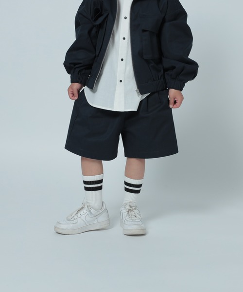 LOWRYS FARM(ローリーズファーム)の「TCタックハーフパンツ 290617(その他パンツ・キッズ・ベージュ/ネイビー・140cm/130cm/120cm/110cm/150cm)」の2枚目の写真