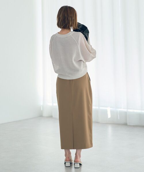 YECCA VECCA（イェッカヴェッカ）の「タイトロングスカート（スカート・レディース・ブラック/グレイッシュベージュ/ベージュ・S/M）」の4枚目の写真