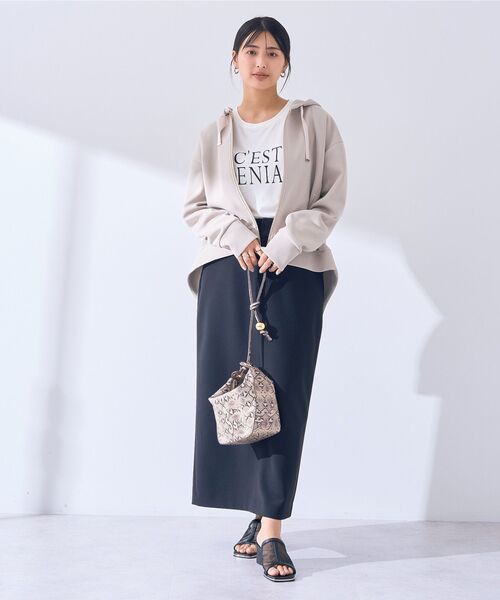 YECCA VECCA（イェッカヴェッカ）の「タイトロングスカート（スカート・レディース・ブラック/グレイッシュベージュ/ベージュ・S/M）」の21枚目の写真