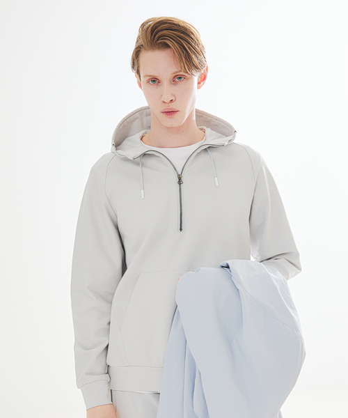 セール】【セットアップ対応】ストレッチ ポンチ ハーフジップ