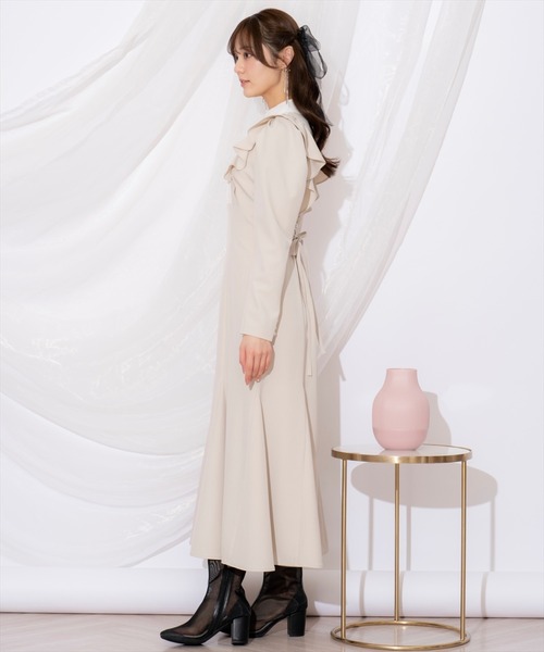 WILLSELECTION（ウィルセレクション）の「配色ヨークマーメイドワンピース（ワンピース・レディース・ベージュ/ミント/ブルー・FREE）」の7枚目の写真