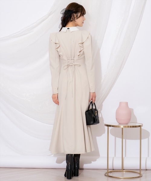 WILLSELECTION（ウィルセレクション）の「配色ヨークマーメイドワンピース（ワンピース・レディース・ベージュ/ミント/ブルー・FREE）」の8枚目の写真