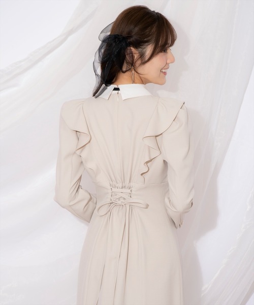 WILLSELECTION（ウィルセレクション）の「配色ヨークマーメイドワンピース（ワンピース・レディース・ベージュ/ミント/ブルー・FREE）」の10枚目の写真