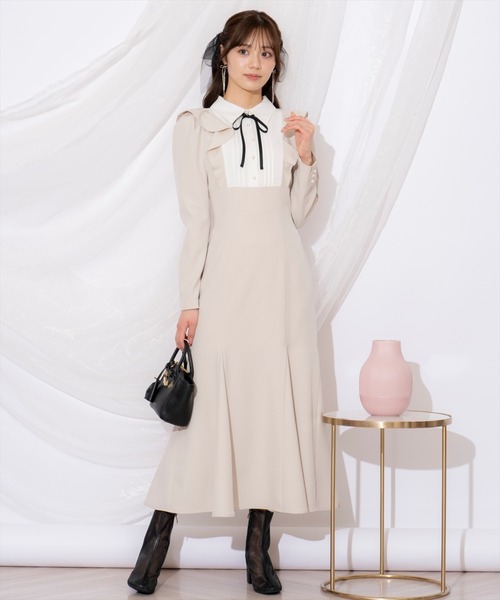 WILLSELECTION（ウィルセレクション）の「配色ヨークマーメイドワンピース（ワンピース・レディース・ベージュ/ミント/ブルー・FREE）」の15枚目の写真