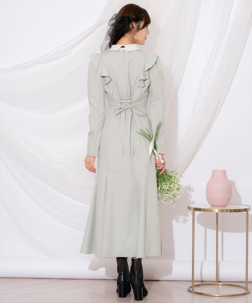 WILLSELECTION（ウィルセレクション）の「配色ヨークマーメイドワンピース（ワンピース・レディース・ベージュ/ミント/ブルー・FREE）」の20枚目の写真