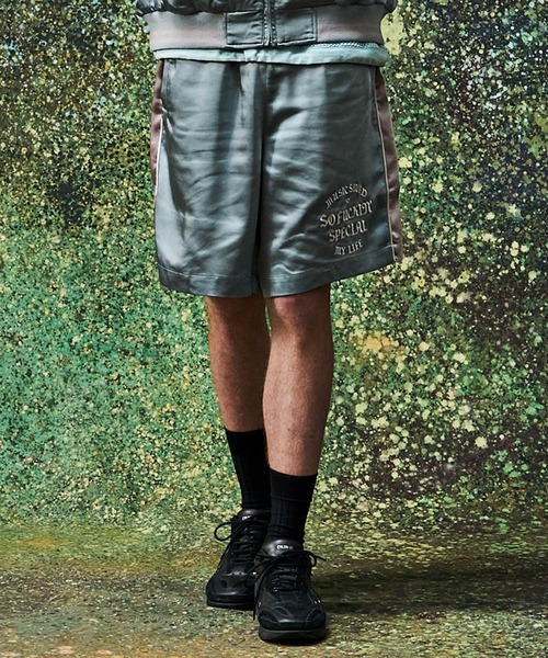 MSML(エムエスエムエル)の「SATIN SHORTS(その他パンツ・メンズ・ライトブルー/ブラック・XL/L/M/S)」の2枚目の写真