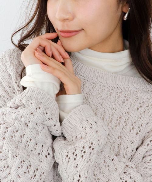 tシャツ コットンカシミヤ プレミアムタートルトップス レディース セール】コットンカシミヤ プレミアムタートルトップス（Tシャツ