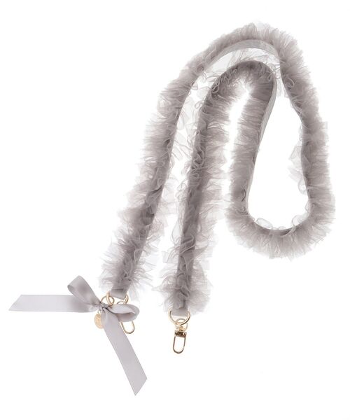 Maison de FLEUR(メゾンドフルール)の「フリルショルダー(スマホグッズ・レディース・ブラック/ピンクベージュ/グレー・FREE)」の8枚目の写真