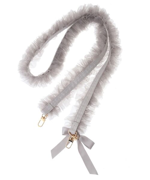 Maison de FLEUR(メゾンドフルール)の「フリルショルダー(スマホグッズ・レディース・ブラック/ピンクベージュ/グレー・FREE)」の9枚目の写真