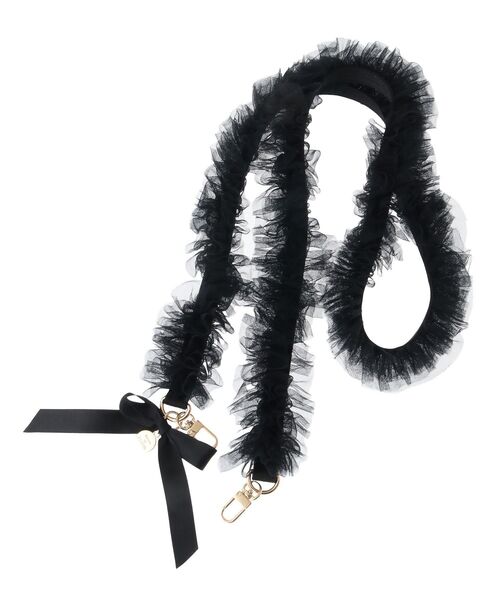 Maison de FLEUR(メゾンドフルール)の「フリルショルダー(スマホグッズ・レディース・ブラック/ピンクベージュ/グレー・FREE)」の6枚目の写真