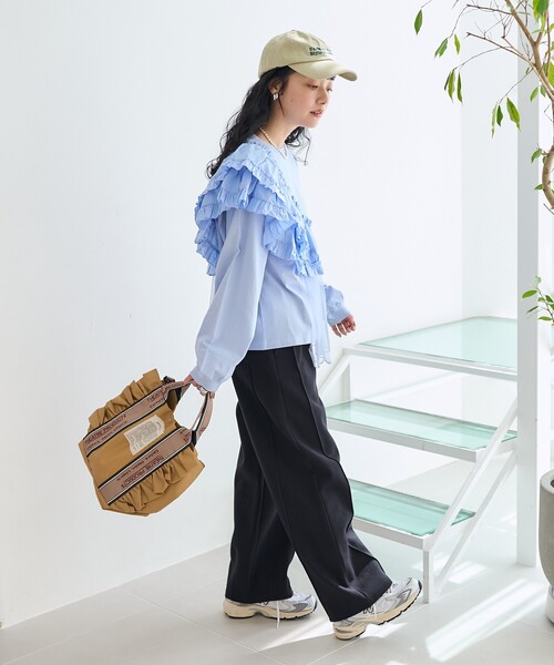 セール】フリルチュールドッキング ロンT（Tシャツ/カットソー