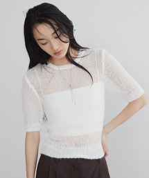 Aunt Marie's | サマーフェザーシアープルオーバー(ニット/セーター)