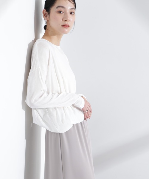NANO universe(ナノユニバース)の「Robert P. Miller/Light Prib Crew L/S tee(Tシャツ/カットソー・レディース・オフホワイト/オレンジ系その他2・FREE)」の5枚目の写真