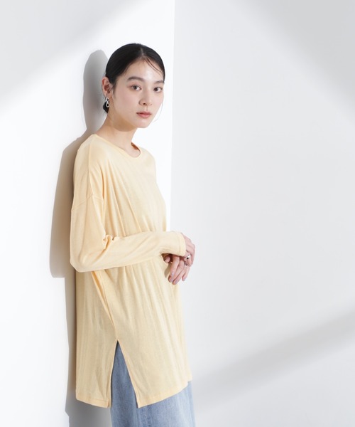 NANO universe(ナノユニバース)の「Robert P. Miller/Light Prib Crew L/S tee(Tシャツ/カットソー・レディース・オフホワイト/オレンジ系その他2・FREE)」の10枚目の写真